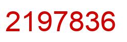 Number 2197836 red image