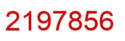 Number 2197856 red image