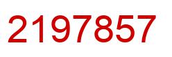 Number 2197857 red image