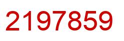 Number 2197859 red image
