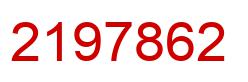 Number 2197862 red image