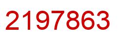 Number 2197863 red image
