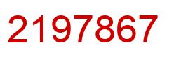 Number 2197867 red image
