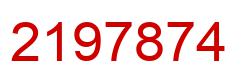 Number 2197874 red image