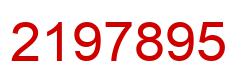 Number 2197895 red image