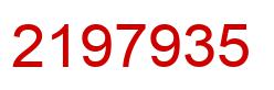 Number 2197935 red image