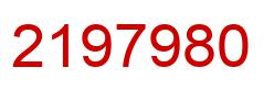 Number 2197980 red image
