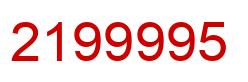 Número 2199995 imagen rojo