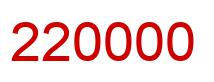 Number 220000 red image