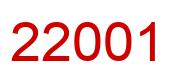Number 22001 red image