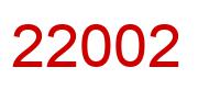 Number 22002 red image