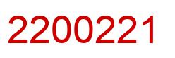 Number 2200221 red image