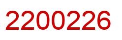 Number 2200226 red image