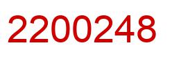 Number 2200248 red image