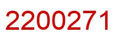 Number 2200271 red image