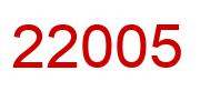 Number 22005 red image