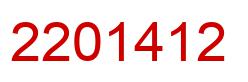 Number 2201412 red image