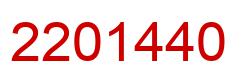 Number 2201440 red image