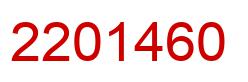 Number 2201460 red image