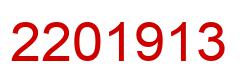 Number 2201913 red image