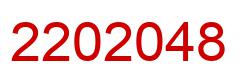 Number 2202048 red image