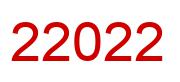 Number 22022 red image