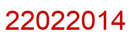 Number 22022014 red image