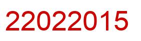 Number 22022015 red image