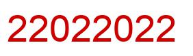 Number 22022022 red image
