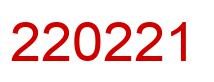 Number 220221 red image
