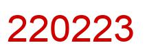 Number 220223 red image