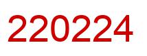 Number 220224 red image