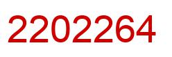 Number 2202264 red image