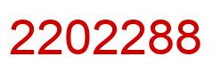 Number 2202288 red image