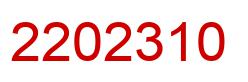 Number 2202310 red image