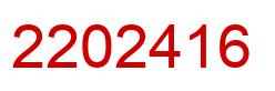 Number 2202416 red image