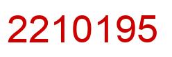 Número 2210195 imagen rojo