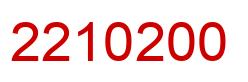 Number 2210200 red image