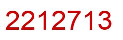 Number 2212713 red image