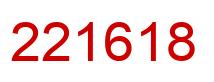Number 221618 red image