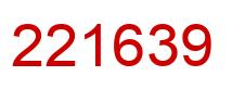 Number 221639 red image