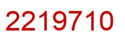 Number 2219710 red image