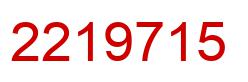 Number 2219715 red image