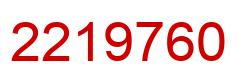 Number 2219760 red image