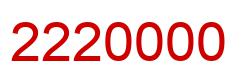 Number 2220000 red image