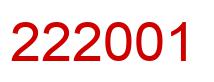 Number 222001 red image