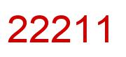 Number 22211 red image
