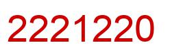 Number 2221220 red image