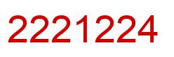 Number 2221224 red image