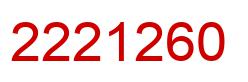 Number 2221260 red image